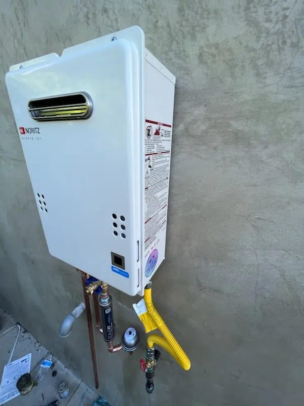 Tankless water heater installation for Pineridge homes